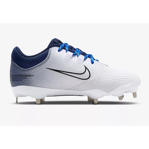 Nike Womens Hyperdiamond 4 Pro Metal Softball Cleats CZ5920-400 Blue Size 8.5 - Picture 3 of 9